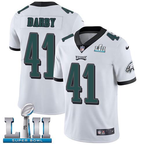 Nike Eagles #41 Ronald Darby White Super Bowl LII Youth Stitched NFL Vapor Untouchable Limited Jersey